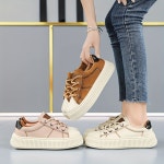 Women's Platform Skate Shoes, Casual Round Toe Lace Up Low Top Sneakers, Trendy All-match Walking Trainers Women's Platform Skate...