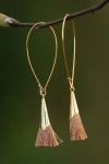 These modern tassel earrings would look great with a chunky beaded necklace, wouldn't they? #GoldJewelleryWithPrice...