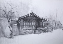 송스키친 Song‘s Kitchen 연필 소묘 하기 / landscape pencil drawing