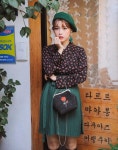 한비살롱(HANBI SALON) | TETEROT SALON Women's Wrap Skirt Hanbok Korean Vintage Party Mini Green Skirt 아리아 그린 | Long green skirt, Korean skirt...
