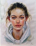Pin by wow wow on 연습 | Portrait art, Watercolor portrait painting, Watercolor art
