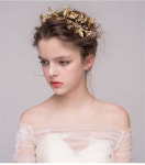 Hair Salon de 티아라 | Vintage Wedding Bridal Gold Queen Hair Accessories Jewelry Headband Tiara Crown #HairAccessoriesJewelryHeadbandCrownTiara | 웨딩헤어...