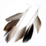 깃털 귀걸이 Boucle 디부 oreille의 팜므 비쥬 긴 드롭 귀걸이 Brincos Aretes Orecchini Pendientes Mujer 2017 | Feather...