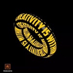 no Instagram: “Ring text effect process Keep… | 어도비 일러스트레이터 튜토리얼, 포토샵 actions, 그래픽 아트
