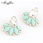 패션 크리스탈 꽃 스터드 귀걸이 문 보석 보석 Boucle 디부 oreille 크리스마스 선물 | Bijoux, Clous d'oreilles, Bague d oreille