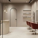 코나 헤어샵(CONA HAIR #) | Pin page ▪️Designed by Idot 'Minimal cozy style' Hair salon Interior design #상업인테리어 #헤어샵인테리어 in 2024 | Interior