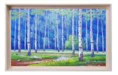 자작나무 숲 (birch forest)/ oil painting - 2021 | 자작나무, 숲