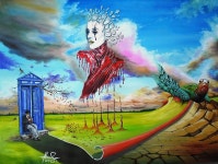"The Ascent" - Oil on canvas. #art #painter #painture #surrealism | 바디페인팅, 아이디어