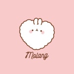 @molang2010 on Instagram: “#베이비핑크 #몰랑 #몰랑이 #토끼 #하트 #일러스트” | 귀여운 배경