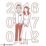고마워드레스 | 하나야 #그림선물 너무 고마워!! 왕감동이야 @maenghana:언니 결혼 축하해요 #일러스트 #웨딩일러스트 #웨딩드레스 #웨딩...