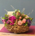 Pin by 화사한 날 on 꽃 | Basket flower arrangements, Pink flower arrangements, Flower decorations