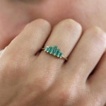 링스피에이 | Art Deco Emerald Ring #emeraldring | 쥬얼리, 반지, 한복