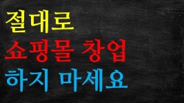 (경제) 절대 쇼핑몰 창업하지 마세요 | 하지