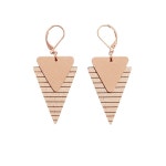 Image of Boucle d'oreille en bois et cuir MARINIERE PÊCHE | 귀걸이