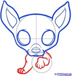 how to draw a chihuahua puppy, chihuahua puppy step 4 #chihuahuapainting | 치와와, 그림, 얼굴