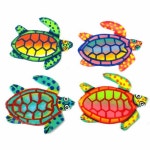 3-inch Painted Turtle Metal Magnet | 바다거북