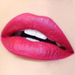 빨간입술화장품할인마트 | The Rabbit fuchsia pink Ultra Satin Lip swatch | 빨간 입술, 입술, 화장품