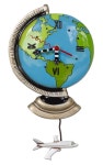 Around the World Blue Globe Wall Clock and Airplane Pendulum Allen Designs | 시계, 액자