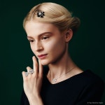 Van Cleef & Arpels new "Jewelry and Watches" catalog. Cosmos Between the Finger Ring, white gold and diamonds. Two Butterfly...