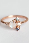 Moonstone Cluster Ring | MinimalVS on Etsy | 약혼반지, 패션 반지