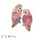 Owl Watercolor Art Piece | 일러스트레이션