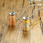 Tibetan Prayer Wheel Turner Buddhist Pendant Necklace Stainless Steel | 불교