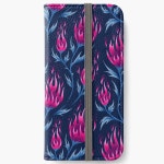 "Fire Flower - Dark Pink" iPhone Wallet by andreaalice | Redbubble Fire Flower - Dark Pink iPhone Wallet by Andrea Muller