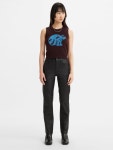 리바이스-하이 슬림 핏 데님 다이아몬드 724 High Rise Slim Fit Coated Jeans, Shine Like A Diamond 110117101 | TRENBE...