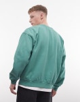 주식회사 오베이153 | 오베이(OBEY) | 오베이 컬리지 스웨트셔츠 그린 & College-Sweatshirt in Grun mit Pigment-Logo und Rundhalsausschnitt...
