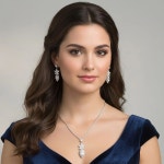 FASHNZFAB | FASHNZFAB 플로럴 마퀴즈 클러스터 펜던트 목걸이 플로랄 스톤 실버 floral marquise cz stone cluster pendant...