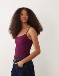 코튼온(Cotton On) | 코튼온 여성 홀드 미 티셔츠 캐미솔 벨르 Hold Me Camisole in Blackberry Belle 210724323Brombeer 157295184...