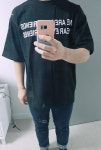 위알유어프렌즈(WEAREYOUFRIENDS) Letter Logo Half-T(BLACK) - 8,900 | 무신사 스토어