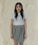 엑스와이지(XYZ) LOGO CROP T-SHIRT - WHITE - 사이즈 & 후기 | 무신사