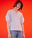 션메익스클로스(SEANMAKESCLOTH) V TULIP BLOUSE SKY BLUE - 사이즈 & 후기 | 무신사