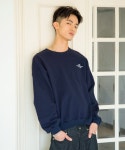엑스와이지(XYZ) UNISEX LOGO SWEATSHIRT - NAVY - 사이즈 & 후기 | 무신사