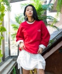 엑스와이지(XYZ) UNISEX LOGO SWEATSHIRT - RED - 사이즈 & 후기 | 무신사