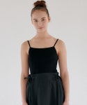 레미(LEMME) Spaghetti Strap knit Top (BLACK) - 32,000 | 무신사 스토어