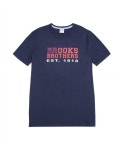 브룩스 브라더스(BROOKS BROTHERS) BB_코튼 숏-슬리브 플래그 로고 프린트 티셔츠 (블루) (74596651) - 사이즈 & 후기 | 무신사