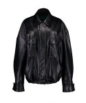 카르페디엠제이(J) | 아이엠제이(IM.J) Faux leather over-fit jumper - 사이즈 & 후기 | 무신사