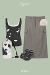 카키프롬더스카이Khakifromthesky | 프롬웨얼(FROMWHERE) Cargo Skirt Khaki - 사이즈 & 후기 | 무신사