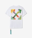 오프 화이트(Off White) 남성 브러쉬 애로우 슬림 반소매 티셔츠 - 화이트 / OMAA027S23JER0040184 - 사이즈 & 후기 | 무신사