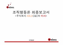 조직행동론 주식회사 ABLEC&C의 `미샤` 조직행동론 - 경제경영 조직행동론 주식회사 ABLEC&C의 `미샤` 조직행동론 대학레포트 경제경영