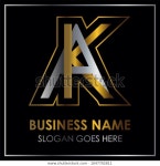 Ak Logo Company Logotype Letter Design 스톡 벡터(로열티 프리) 1047702811