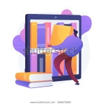 Ebooks Collection Library Archive E Reading 스톡 벡터(로열티 프리) 1669378180