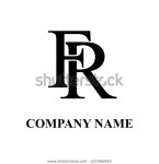 Fr Company Initial Logo Design 스톡 벡터(로열티 프리) 1227664918