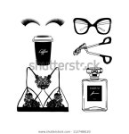 Hand Drawn Fashion Illustration Creative Hand 스톡 벡터(로열티 프리) 1127486120