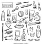드로잉유메이크업(Drawing you) | Handdrawn Collection Makeup Cosmetics On Background 스톡 벡터(로열티 프리) 411210394 | Shutterstock