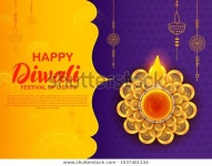 Illustration Burning Diya On Happy Diwali 스톡 벡터(로열티 프리) 1537401134
