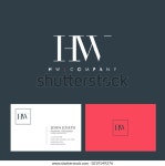 Letters H W H W Joint 스톡 벡터(로열티 프리) 1019149276