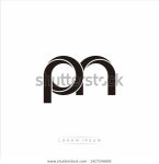 Pn P N Initial Letter Split 스톡 벡터(로열티 프리) 1427244005